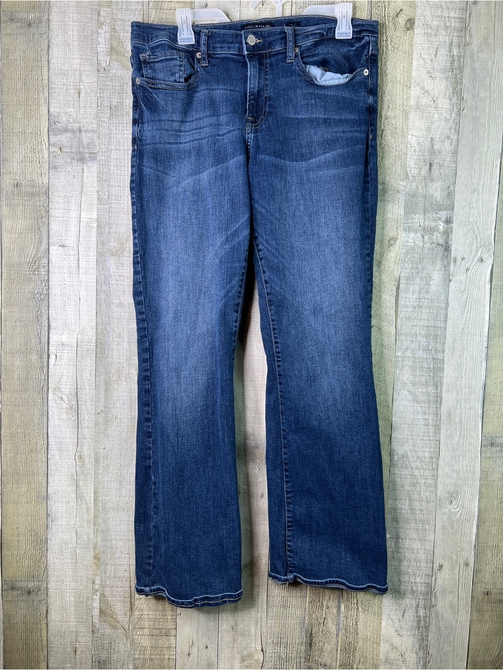 Lucky Brand Size 14/32 Blue Denim Jeans Bootcut 5 Pockets Button & Zip Closure